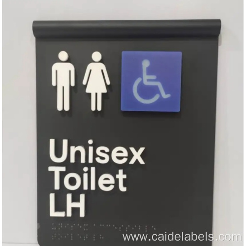 Personalized Led Metal Backlit Braille Toilet Signage